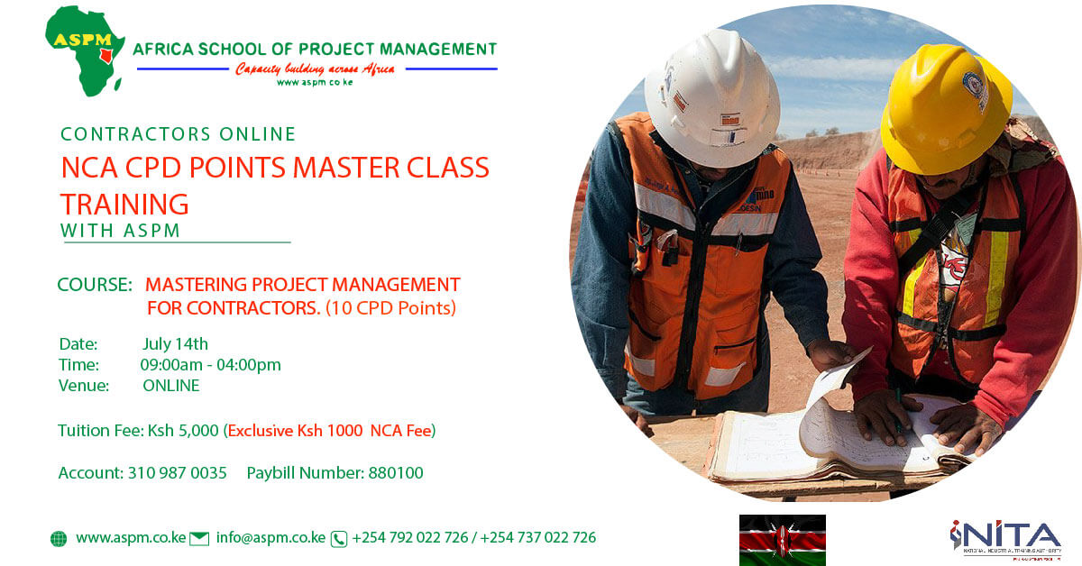 Mastering Project Management for Contractors (10 NCA CPD Points) Training